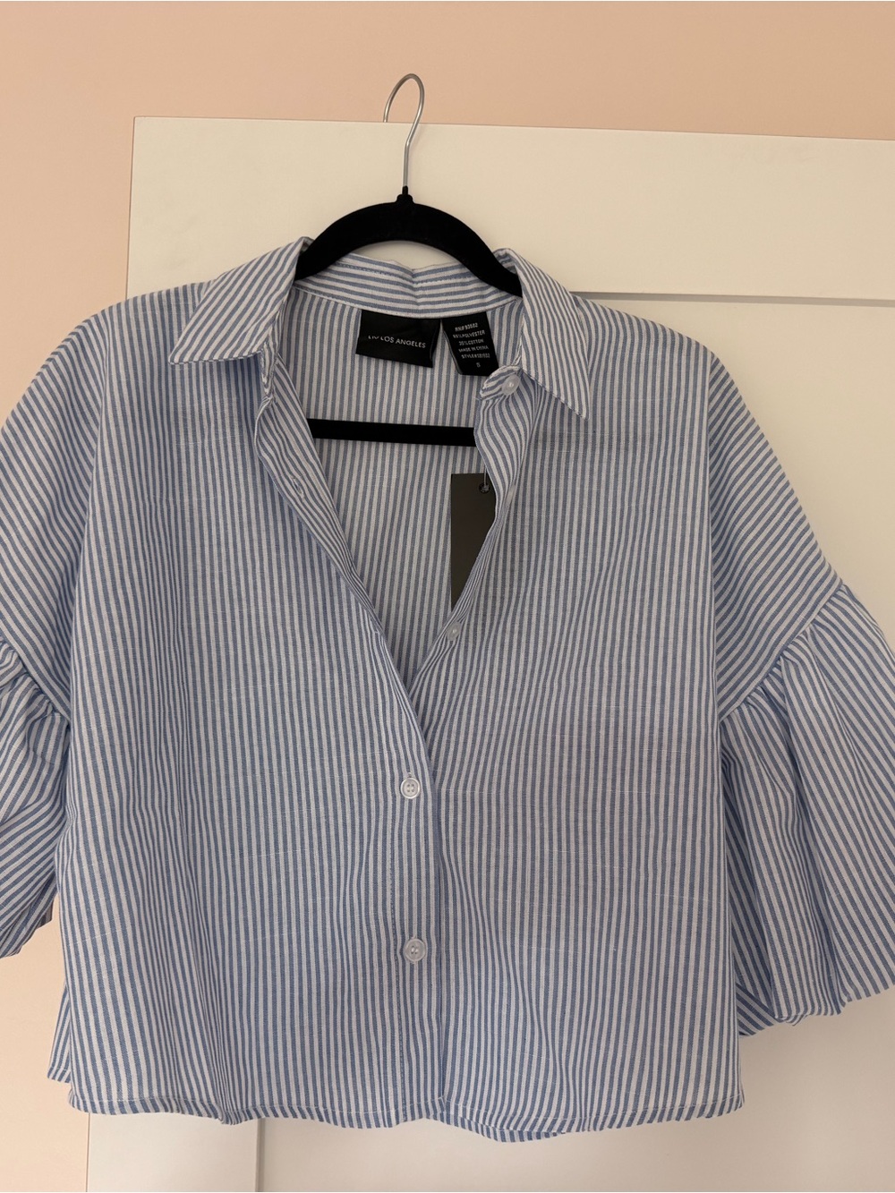 Women’s Blue Striped Button-Down Shirt - LA Made